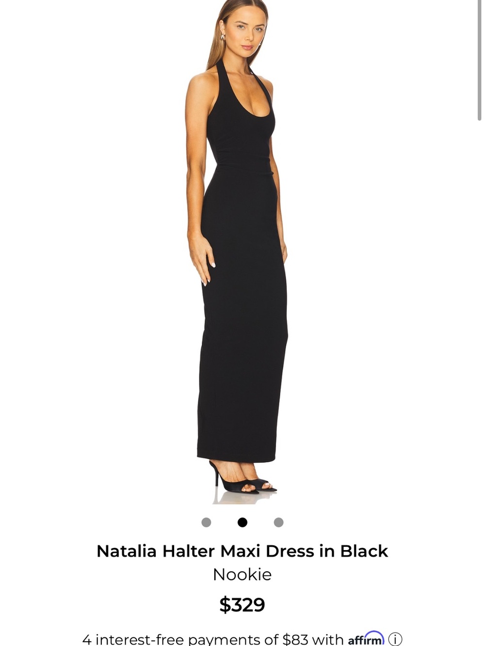 Nookie Black Halter Maxi Dress